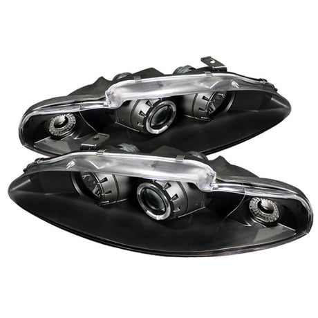 Spyder Mitsubishi Eclipse 95-96 Projector Headlights LED Halo Black High H1 Low H1 PRO-YD-ME95-HL-BK SPYDER Headlights  AXOPROS