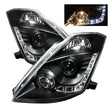 Spyder Nissan 350Z 03-05 Projector Headlights Halogen Model Only - DRL Black PRO-YD-N350Z02-DRL-BK SPYDER Headlights  AXOPROS