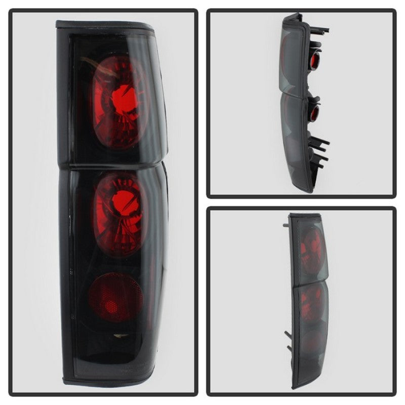 Spyder Nissan Hardbody 86-97 Euro Style Tail Lights Black Smoke ALT-YD-NH86-BSM SPYDER Tail Lights  AXOPROS