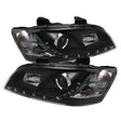 Spyder Pontiac G8 08-09 Projector Headlights DRL Black High H1 Low H7 PRO-YD-PG808-DRL-BK SPYDER Headlights  AXOPROS