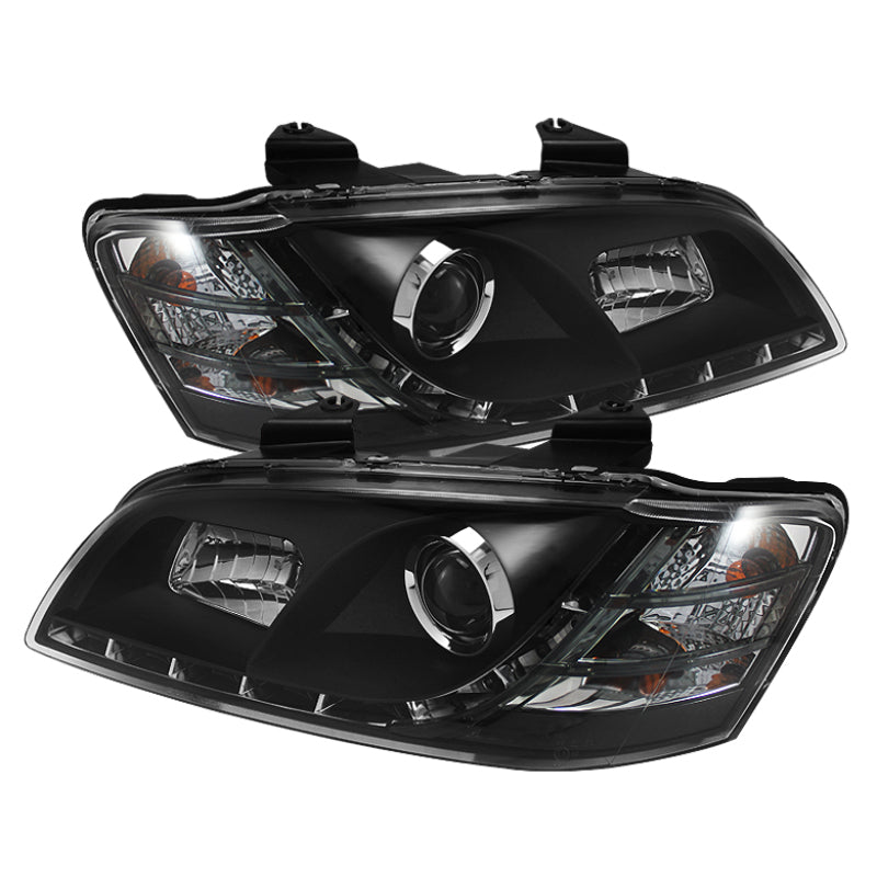 Spyder Pontiac G8 08-09 Projector Headlights DRL Black High H1 Low H7 PRO-YD-PG808-DRL-BK SPYDER Headlights  AXOPROS