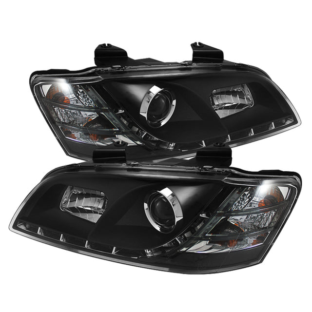 Spyder Pontiac G8 08-09 Projector Headlights DRL Black High H1 Low H7 PRO-YD-PG808-DRL-BK SPYDER Headlights  AXOPROS