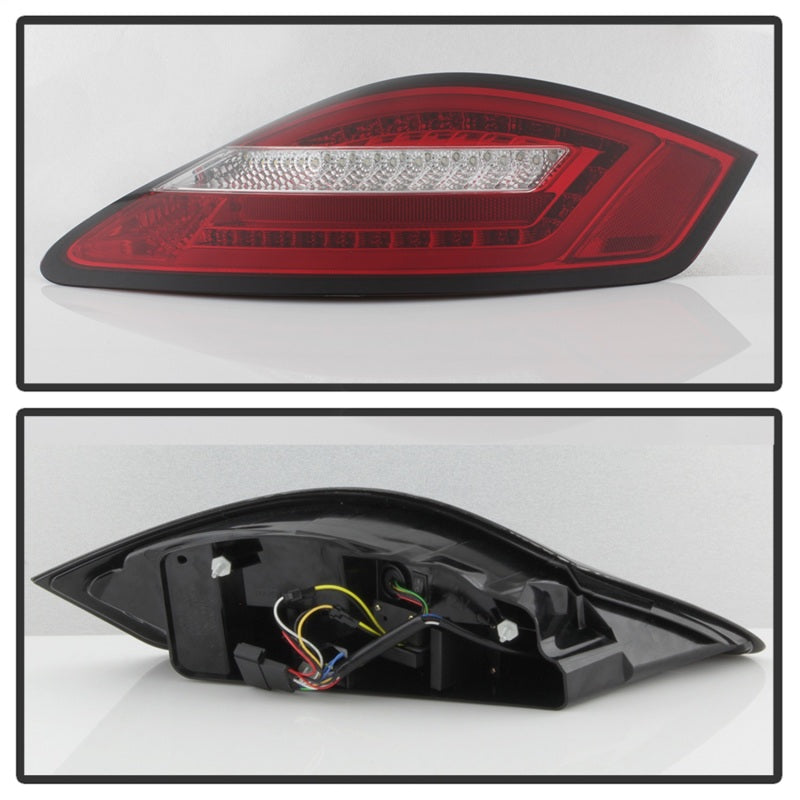 Spyder Porsche 987 Cayman 06-08 / Boxster 05-08 LED Tail Lights - Red Clear ALT-YD-P98705-LED-RC SPYDER Tail Lights  AXOPROS
