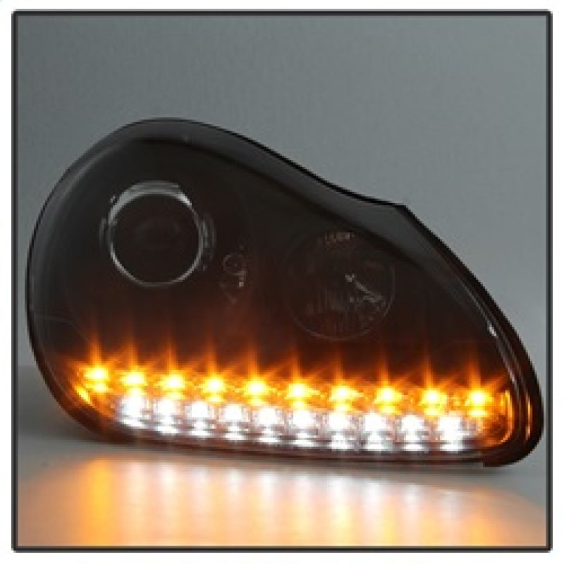 Spyder Porsche Cayenne 03-06 Projector Xenon/HID Model- DRL LED Blk PRO-YD-PCAY03-HID-DRL-BK SPYDER Headlights  AXOPROS