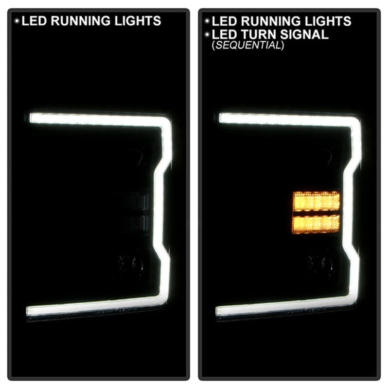 Spyder Signature 20-22 Ford F250/F350 (Halogen) Proj. Headlights - Black (PRO-YD-FS20HALSI-SEQ-BK) SPYDER Headlights  AXOPROS