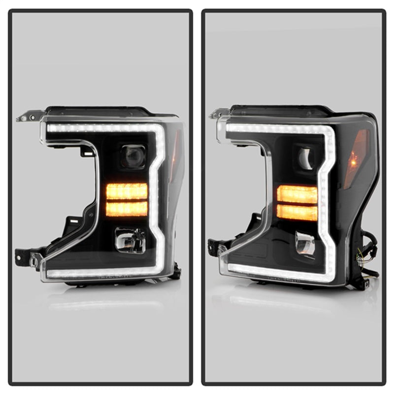 Spyder Signature 20-22 Ford F250/F350 (Halogen) Proj. Headlights - Black (PRO-YD-FS20HALSI-SEQ-BK) SPYDER Headlights  AXOPROS
