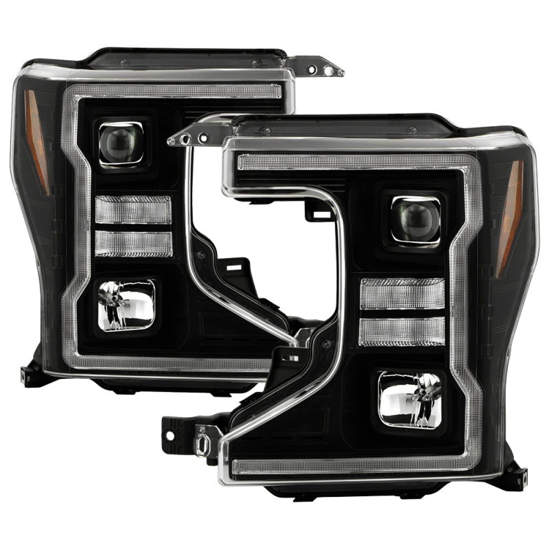 Spyder Signature 20-22 Ford F250/F350 (Halogen) Proj. Headlights - Black (PRO-YD-FS20HALSI-SEQ-BK) SPYDER Headlights  AXOPROS