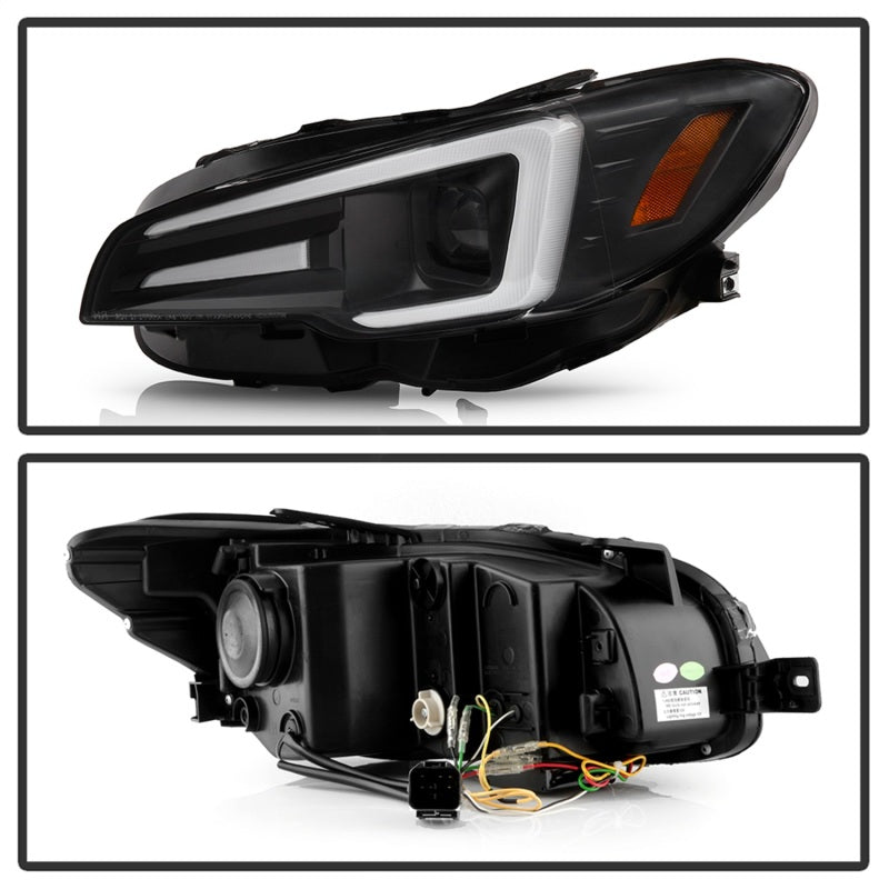 Spyder Subaru Impreza WRX 15-20 Halogen Model Projector Headlights - Black PRO-YD-SWRX15SI-SBSEQ-BK SPYDER Headlights  AXOPROS
