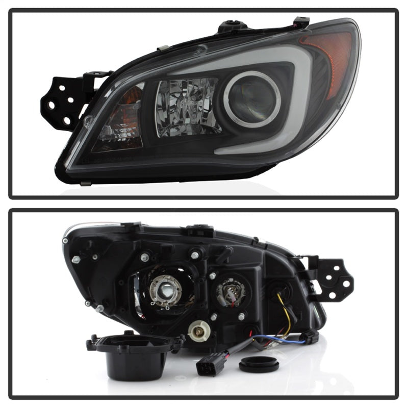 Spyder Subaru WRX 06-07 Projector Headlights - HID Model Only - Black PRO-YD-SWRX06-HID-LBDRL-BK SPYDER Headlights  AXOPROS