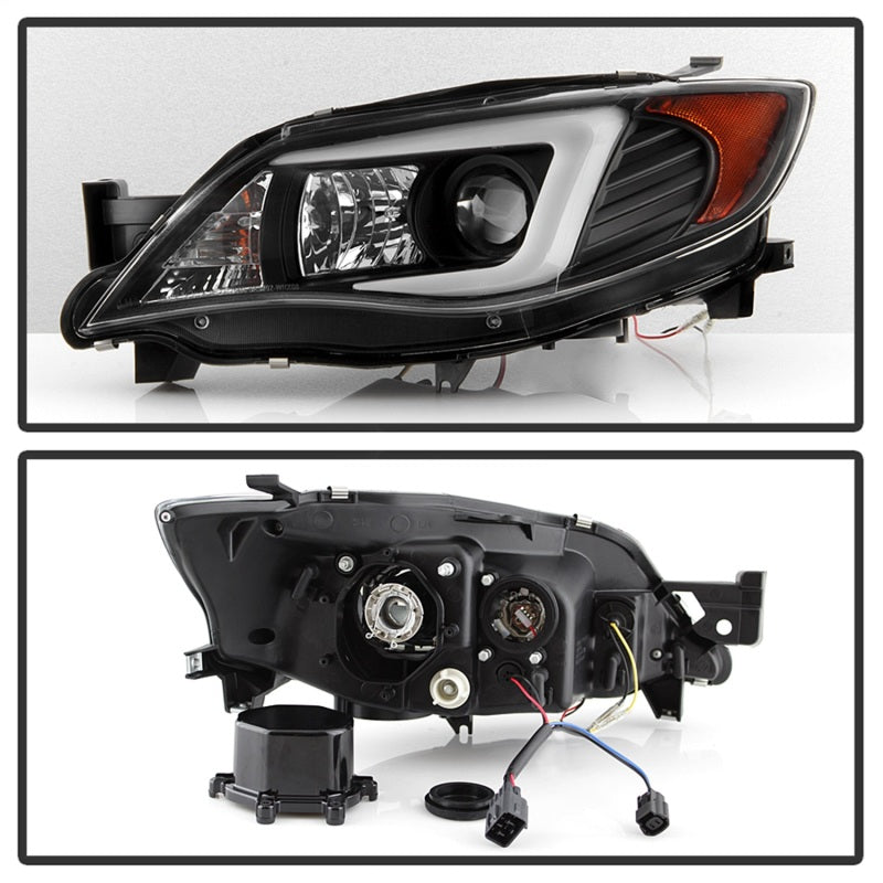 Spyder Subaru WRX 08-09 Projector Headlights - HID Model Only - Black PRO-YD-SWRX08-HID-LBDRL-BK SPYDER Headlights  AXOPROS