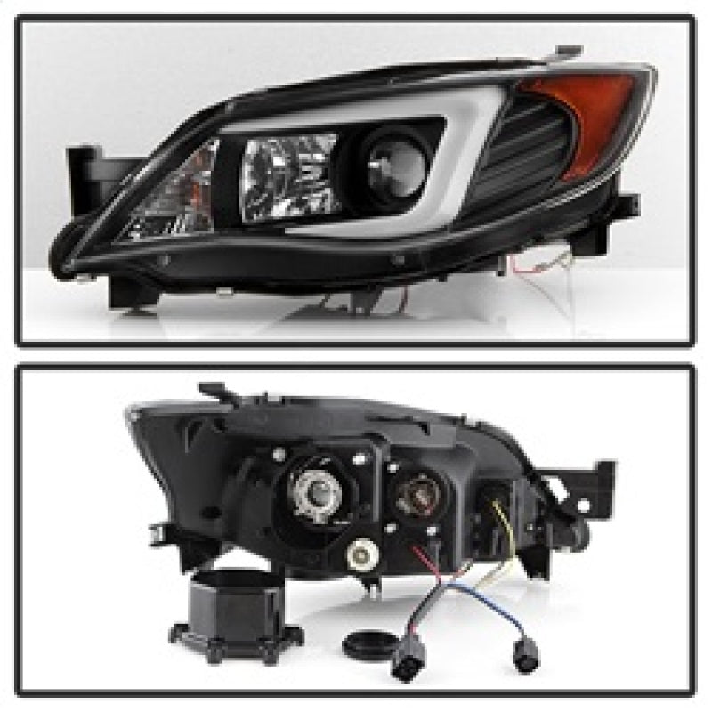 Spyder Subaru WRX 08-09 Projector Headlights - HID Model Only - Black PRO-YD-SWRX08-HID-LBDRL-BK SPYDER Headlights  AXOPROS