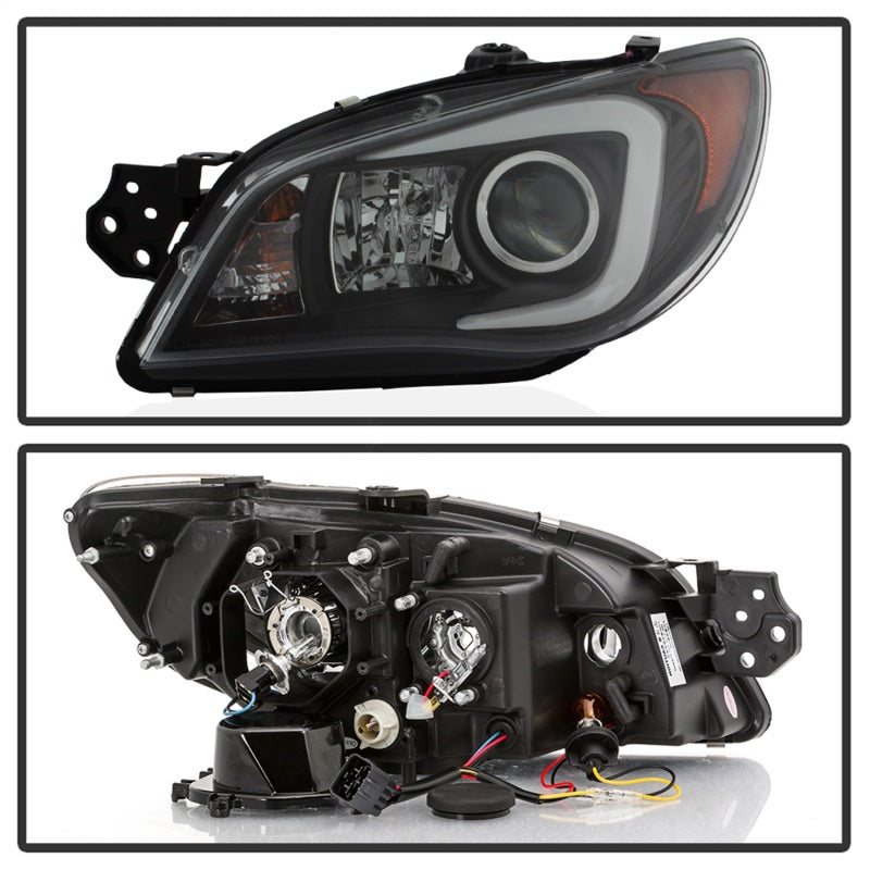 Spyder Subaru WRX 2006-2007 Projector Headlights - Halogen Only - Black PRO-YD-SWRX06-LBDRL-BK SPYDER Headlights  AXOPROS