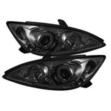 Spyder Toyota Camry 02-06 Projector Headlights LED Halo LED Smoke High H1 Low H1 PRO-YD-TCAM02-HL-SM SPYDER Headlights  AXOPROS