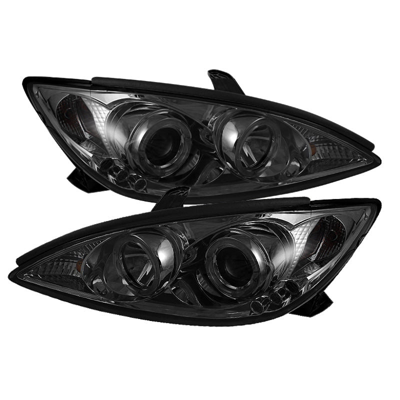 Spyder Toyota Camry 02-06 Projector Headlights LED Halo LED Smoke High H1 Low H1 PRO-YD-TCAM02-HL-SM SPYDER Headlights  AXOPROS
