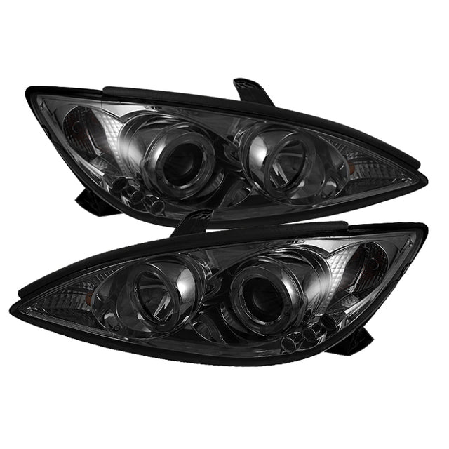 Spyder Toyota Camry 02-06 Projector Headlights LED Halo LED Smoke High H1 Low H1 PRO-YD-TCAM02-HL-SM SPYDER Headlights  AXOPROS