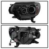 Spyder Toyota Tacoma 12-16 Projector Headlights Light Bar DRL Smoke PRO-YD-TT12-LBDRL-SM SPYDER Headlights  AXOPROS