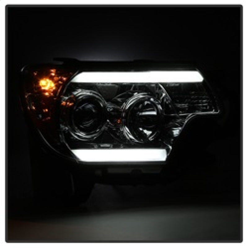 Spyder Toyota Tacoma 12-16 Projector Headlights Light Bar DRL Smoke PRO-YD-TT12-LBDRL-SM SPYDER Headlights  AXOPROS