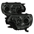 Spyder Toyota Tacoma 12-16 Projector Headlights Light Bar DRL Smoke PRO-YD-TT12-LBDRL-SM SPYDER Headlights  AXOPROS