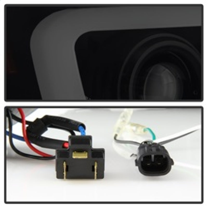 Spyder Toyota Tundra 2014-2016 Projector Headlights Light Bar DRL Black Smoke PRO-YD-TTU14-DRL-BSM SPYDER Headlights  AXOPROS