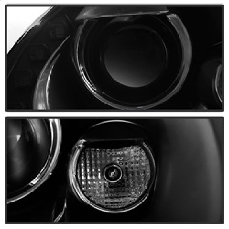 Spyder Volkswagen Beetle 06-10 Projector Headlights DRL LED Black PRO-YD-VB06-DRL-BK SPYDER Headlights  AXOPROS