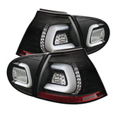 Spyder Volkswagen Golf V 06-09 LED TURN SIGNAL LED Tail Lights Black ALT-YD-VG03-LED-BK SPYDER Tail Lights  AXOPROS