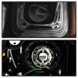 Spyder Volkswagen Golf VII 14-16 Projector Headlights DRL LED Blk Stripe Blk PRO-YD-VG15-BLK-DRL-BK SPYDER Headlights  AXOPROS