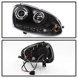 Spyder Volkswagen GTI 06-09/Jetta 06-09 Halogen Model Only - LED Halo DRL Black PRO-YD-VG06-HL-BK SPYDER Headlights  AXOPROS