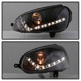 Spyder Volkswagen GTI 06-09/Jetta 06-09 Xenon/HID Model Only - DRL Black PRO-YD-VG06-HID-DRL-BK SPYDER Headlights  AXOPROS