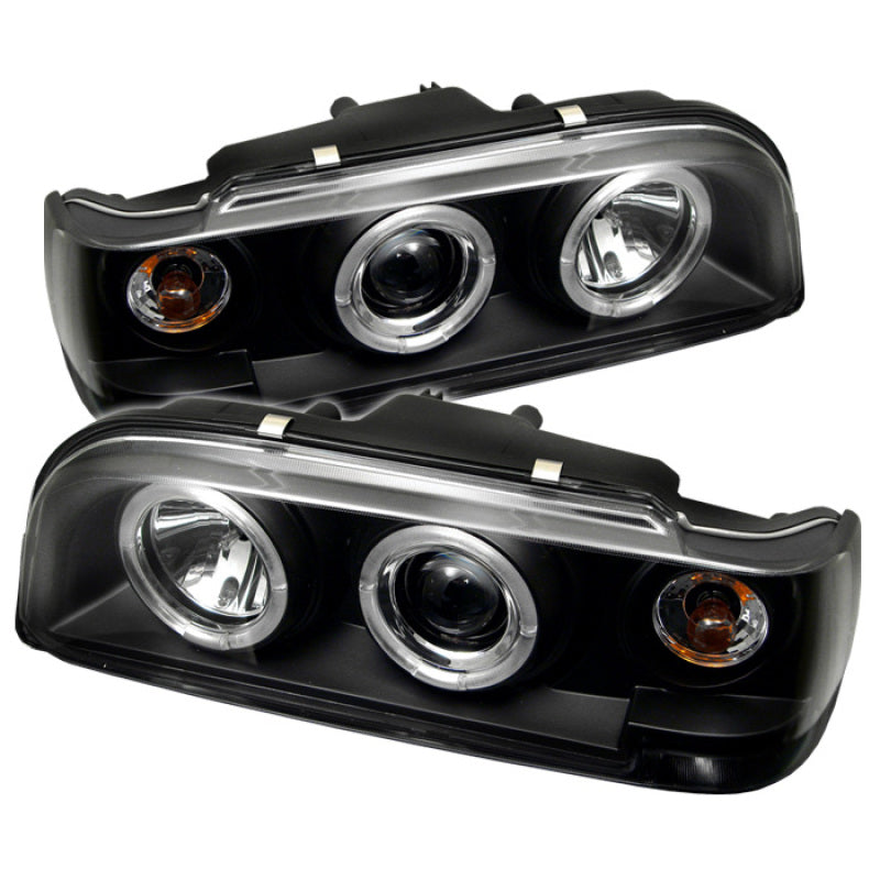 Spyder Volvo 850 93-97 Projector Headlights LED Halo Black High H1 Low H1 PRO-YD-VO85092-HL-BK SPYDER Headlights  AXOPROS
