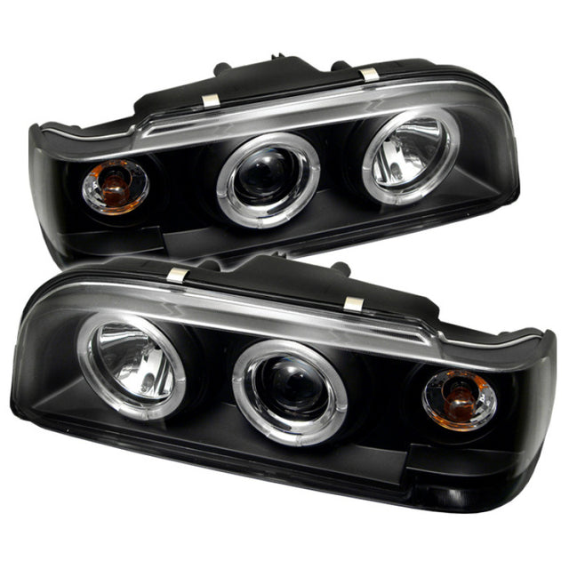 Spyder Volvo 850 93-97 Projector Headlights LED Halo Black High H1 Low H1 PRO-YD-VO85092-HL-BK SPYDER Headlights  AXOPROS