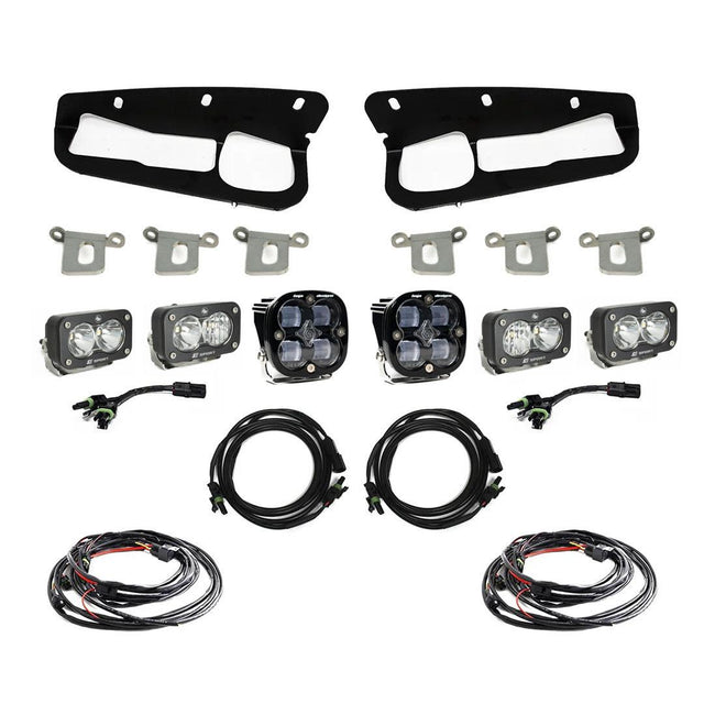 Squadron SAE/Dual S2 Sport Steel Bumper Fog Pocket Light Kit Baja Designs Fog Light Kit  AXOPROS