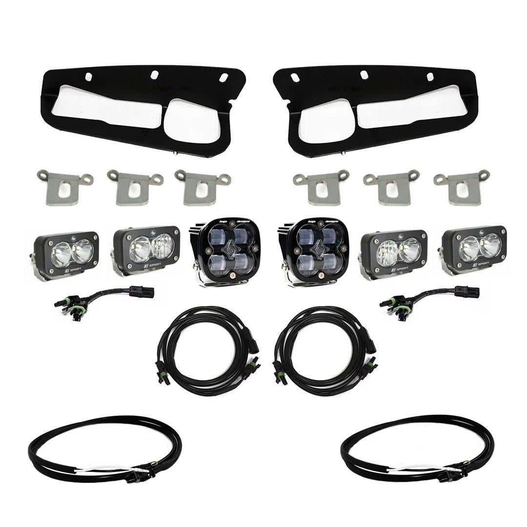 Squadron SAE/Dual S2 Sport Steel Bumper Fog Pocket Light Kit Baja Designs Fog Light Kit  AXOPROS