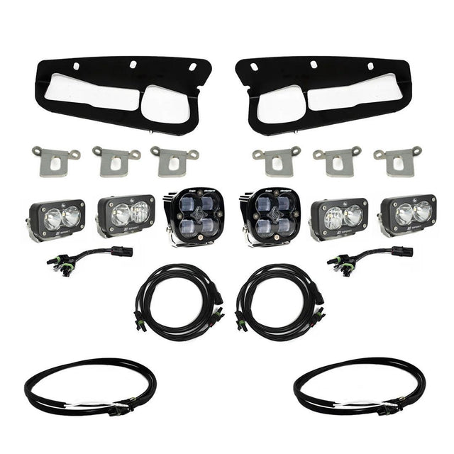 Squadron SAE/Dual S2 Sport Steel Bumper Fog Pocket Light Kit Baja Designs Fog Light Kit  AXOPROS