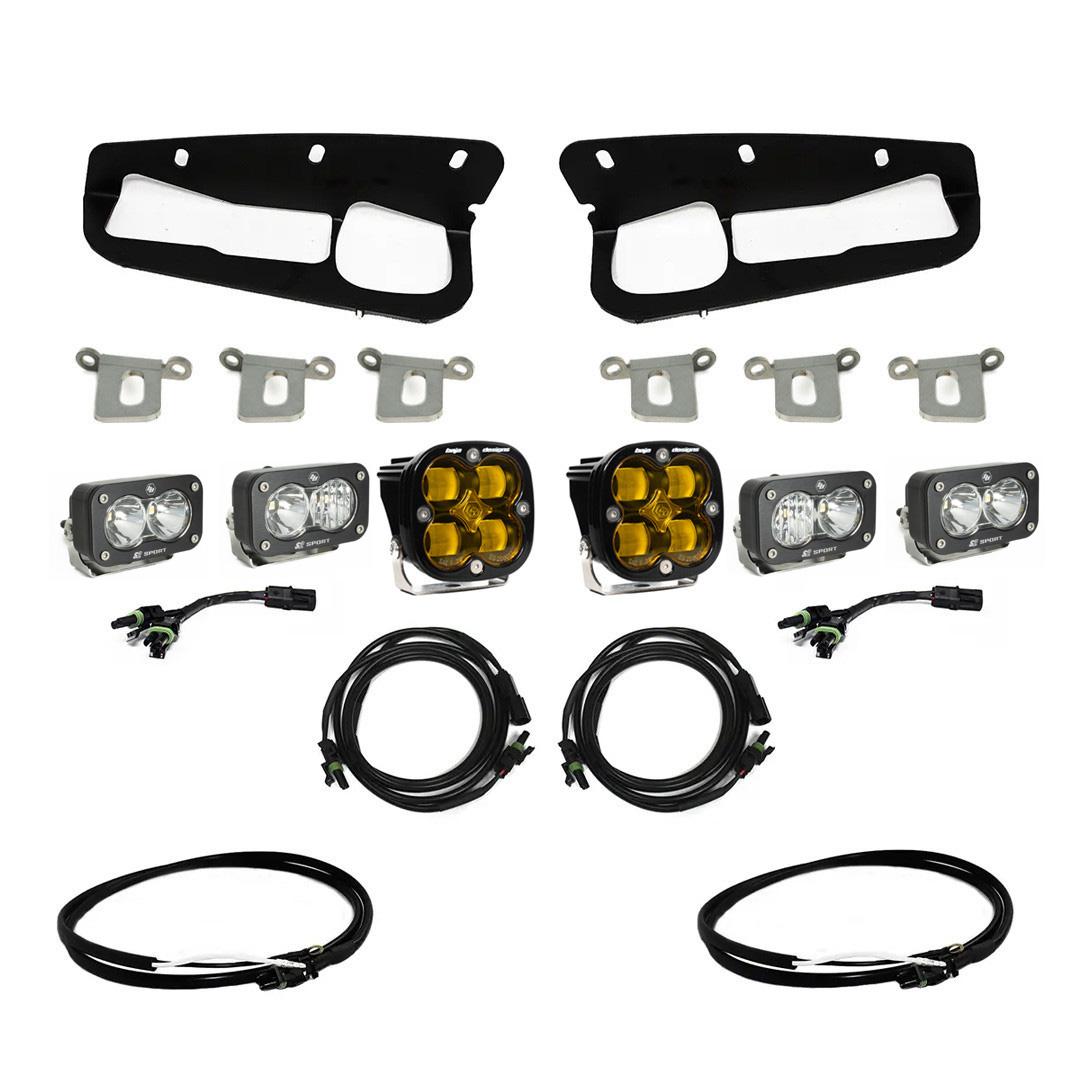 Squadron SAE/Dual S2 Sport Steel Bumper Fog Pocket Light Kit Baja Designs Fog Light Kit  AXOPROS