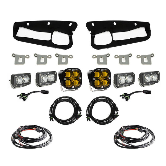 Squadron SAE/Dual S2 Sport Steel Bumper Fog Pocket Light Kit Baja Designs Fog Light Kit  AXOPROS
