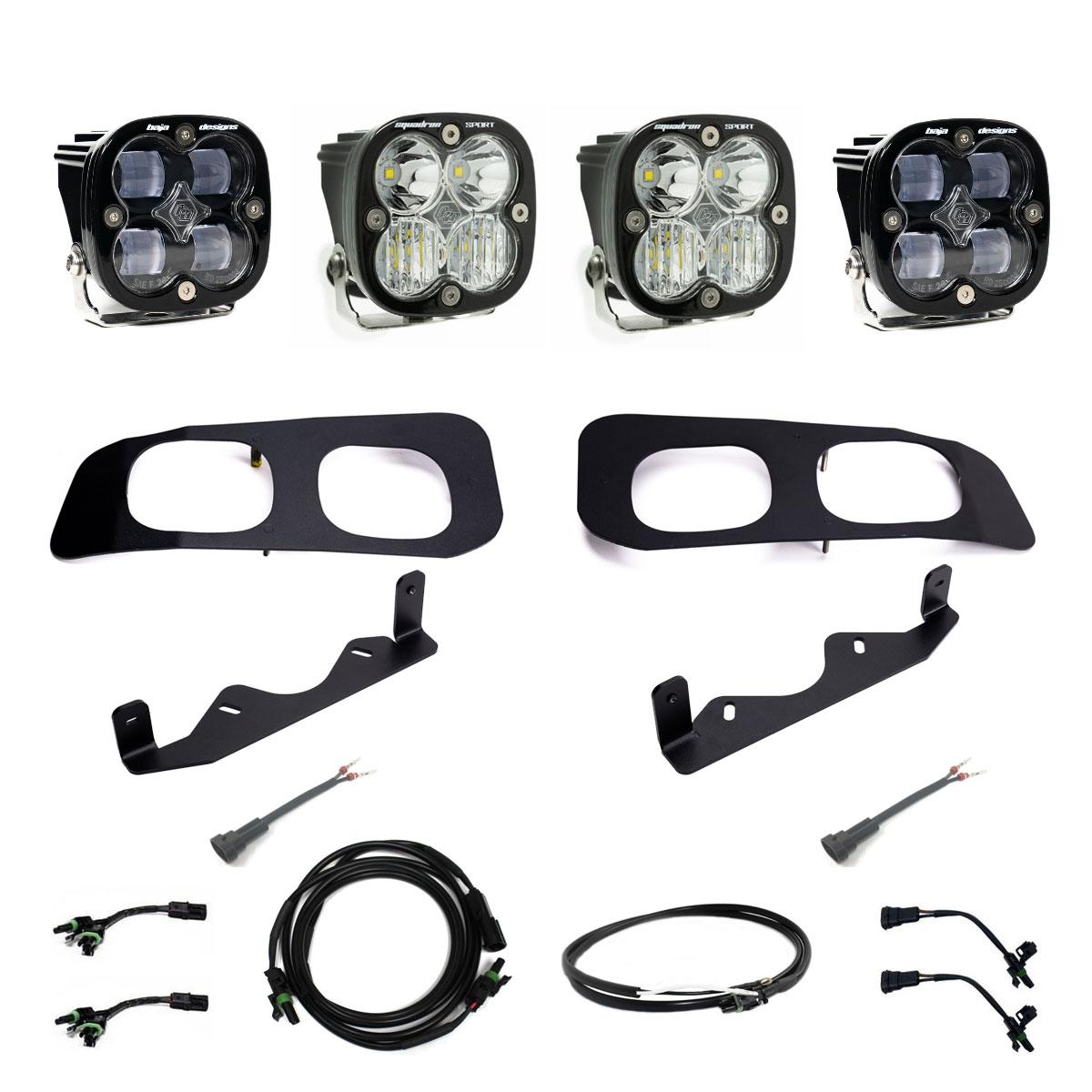 Squadron SAE/Squadron Sport Dual Fog Pocket Light Kit Baja Designs Fog Light Kit  AXOPROS