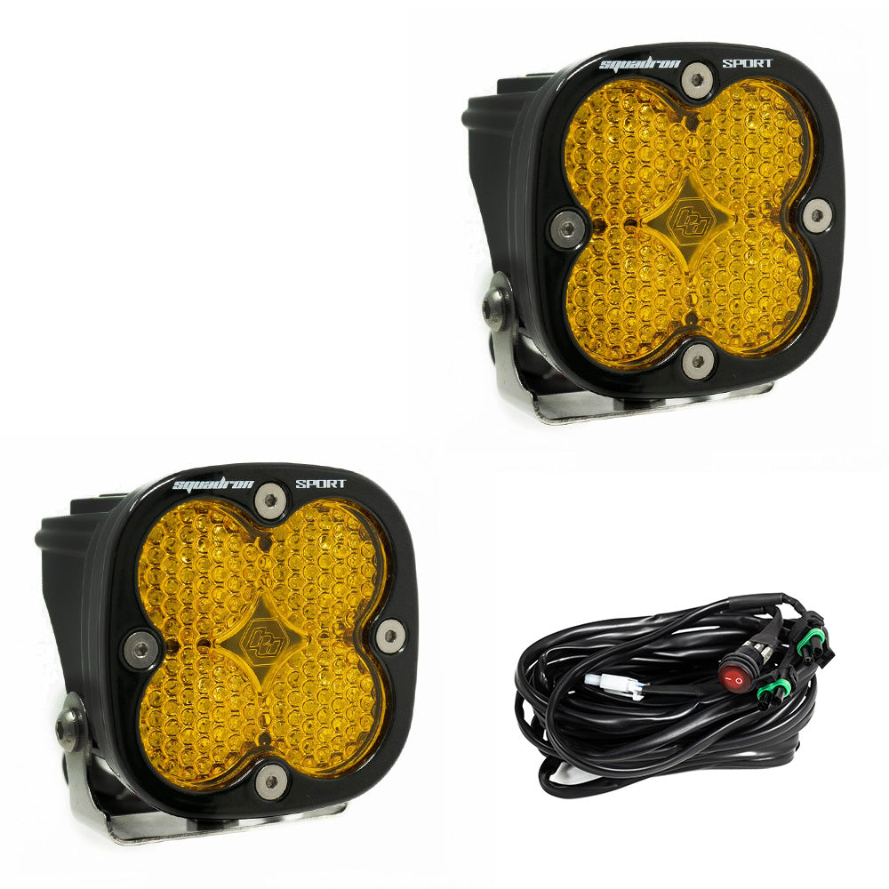 Squadron Sport Black LED Auxiliary Light Pod Pair Baja Designs Auxiliary Light  AXOPROS