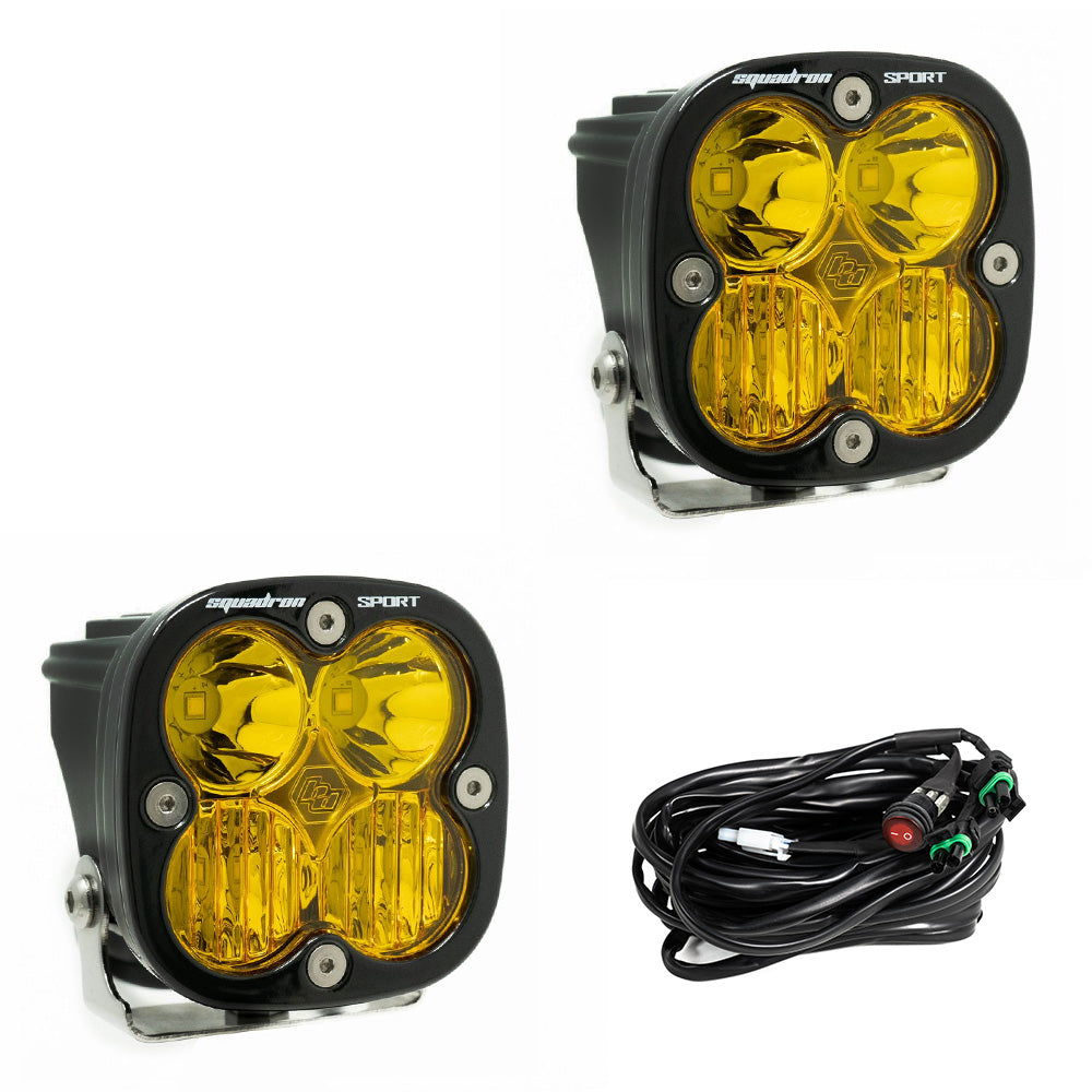 Squadron Sport Black LED Auxiliary Light Pod Pair Baja Designs Auxiliary Light  AXOPROS