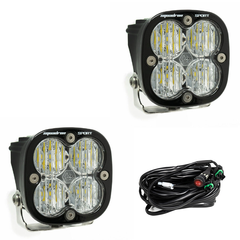 Squadron Sport Black LED Auxiliary Light Pod Pair Baja Designs Auxiliary Light  AXOPROS