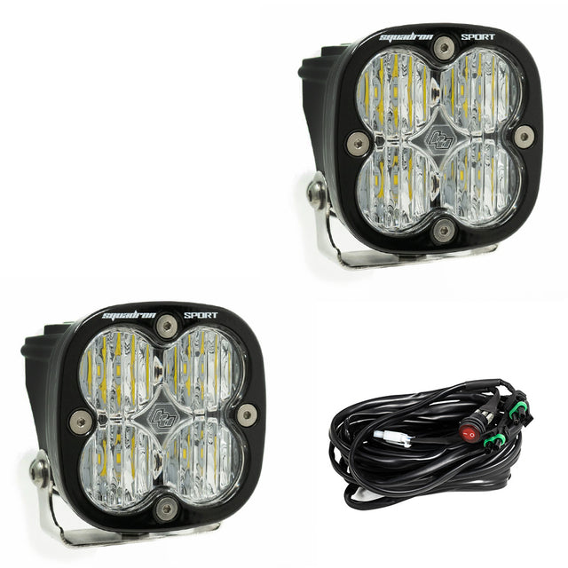 Squadron Sport Black LED Auxiliary Light Pod Pair Baja Designs Auxiliary Light  AXOPROS