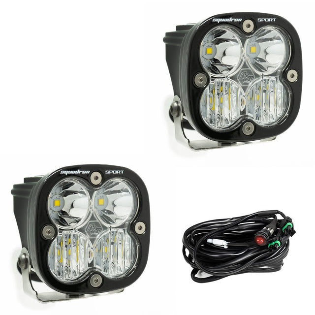 Squadron Sport Black LED Auxiliary Light Pod Pair Baja Designs Auxiliary Light  AXOPROS