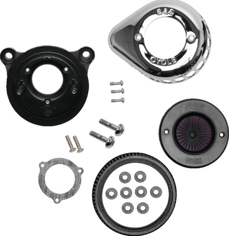 S&S Cycle 08-16 Touring/16-17 Softail Models Stealth Air Stinger Kit w/ Chrome Teardrop S&S Cycle Air Intake Components  AXOPROS