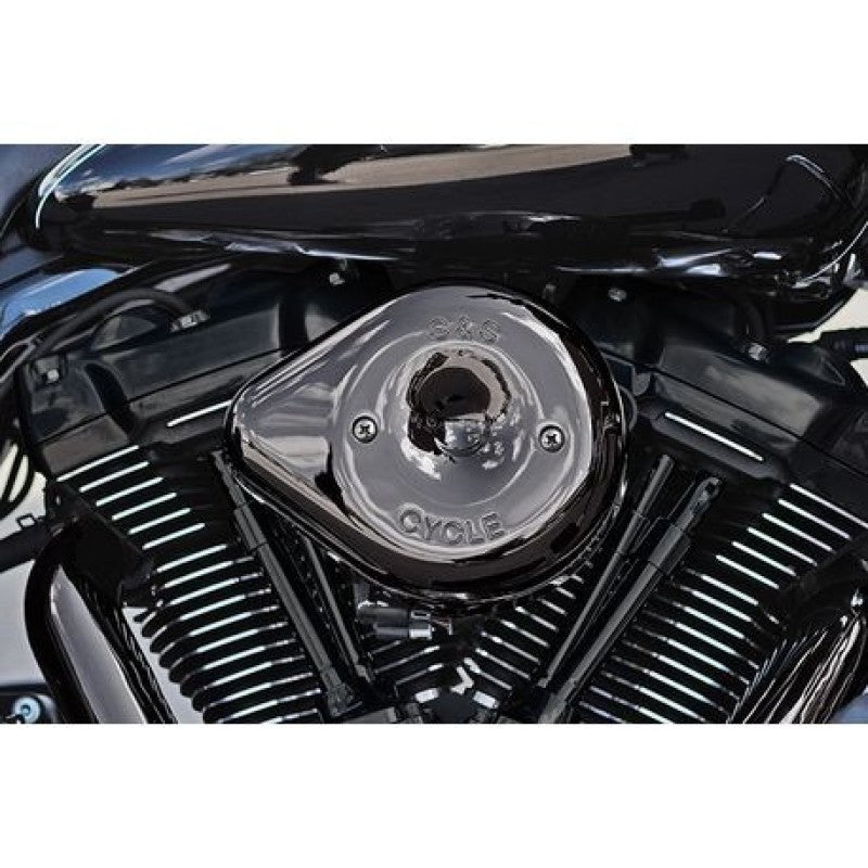 S&S Cycle 17-23 M8 Models Lava Chrome Stealth Teardrop Air Cleaner Kit S&S Cycle Air Intake Components  AXOPROS