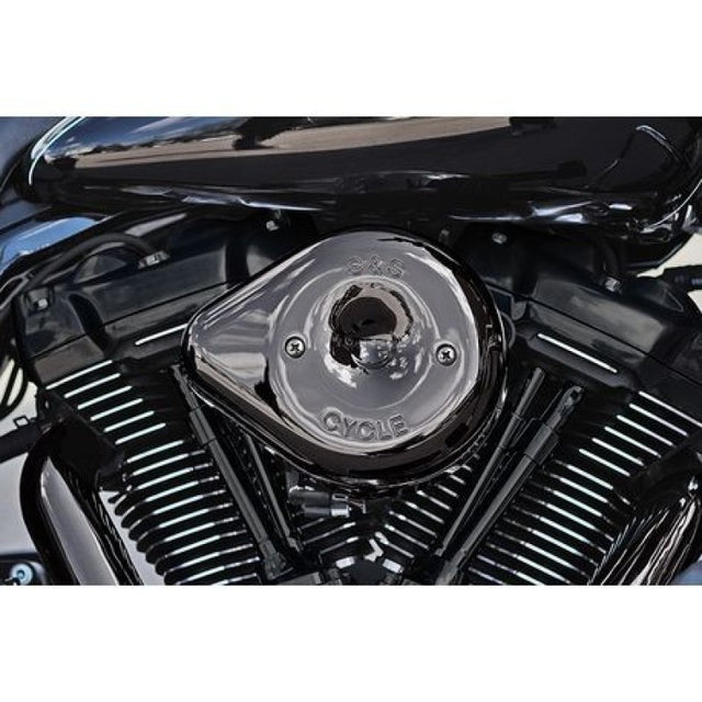 S&S Cycle 17-23 M8 Models Lava Chrome Stealth Teardrop Air Cleaner Kit S&S Cycle Air Intake Components  AXOPROS