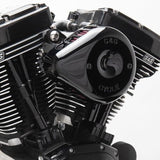 S&S Cycle 2007+ XL Sportster Models Stealth Air Cleaner Kit w/ Gloss Black Mini Teardrop Cover S&S Cycle Air Intake Components  AXOPROS