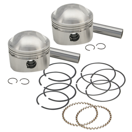S&S Cycle 36-84 BT 3-7/16in x Up To 4-3/4in Stroke HC Piston Set - Standard S&S Cycle Piston Sets - Powersports  AXOPROS