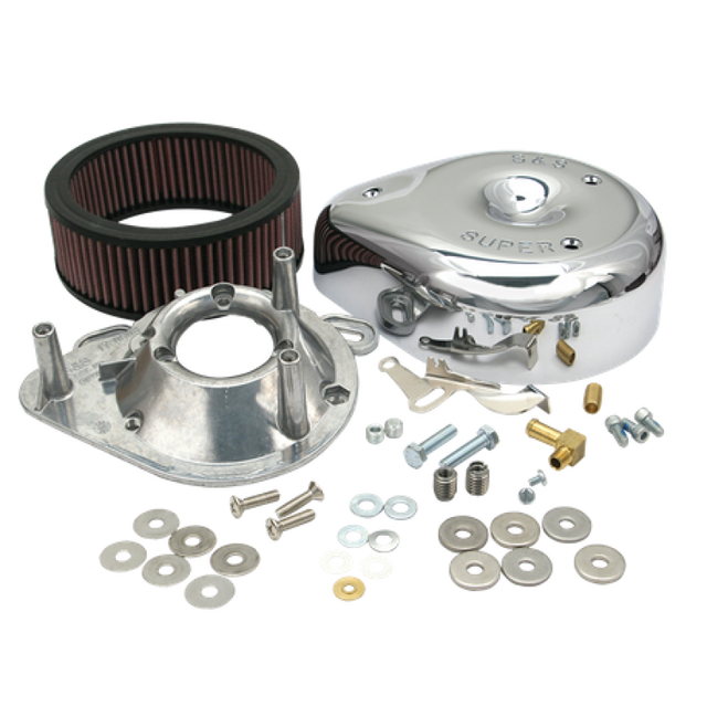 S&S Cycle 84-92 BT/86-90 Sportster Models Teardrop Chrome Air Cleaner Cover for S&S Super E/G Carb S&S Cycle Air Intake Components  AXOPROS