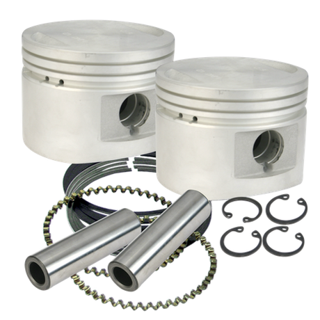 S&S Cycle 84-99 BT w/ Stock Heads Standard 80in Cast Flat-Topped Replacement Piston Kit S&S Cycle Piston Sets - Powersports  AXOPROS