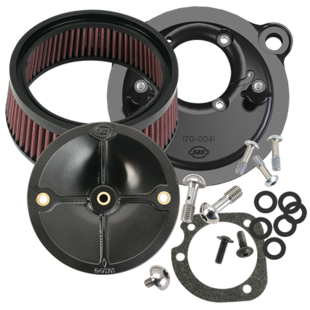 S&S Cycle 91-06 XL Sportster Models w/ Stock CV Carb Stealth Air Cleaner Kit w/o Cover S&S Cycle Air Intake Components  AXOPROS