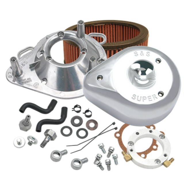 S&S Cycle 93-06 BT w/ Stock CV Carburetors Teardrop Air Cleaner Kit S&S Cycle Air Intake Components  AXOPROS